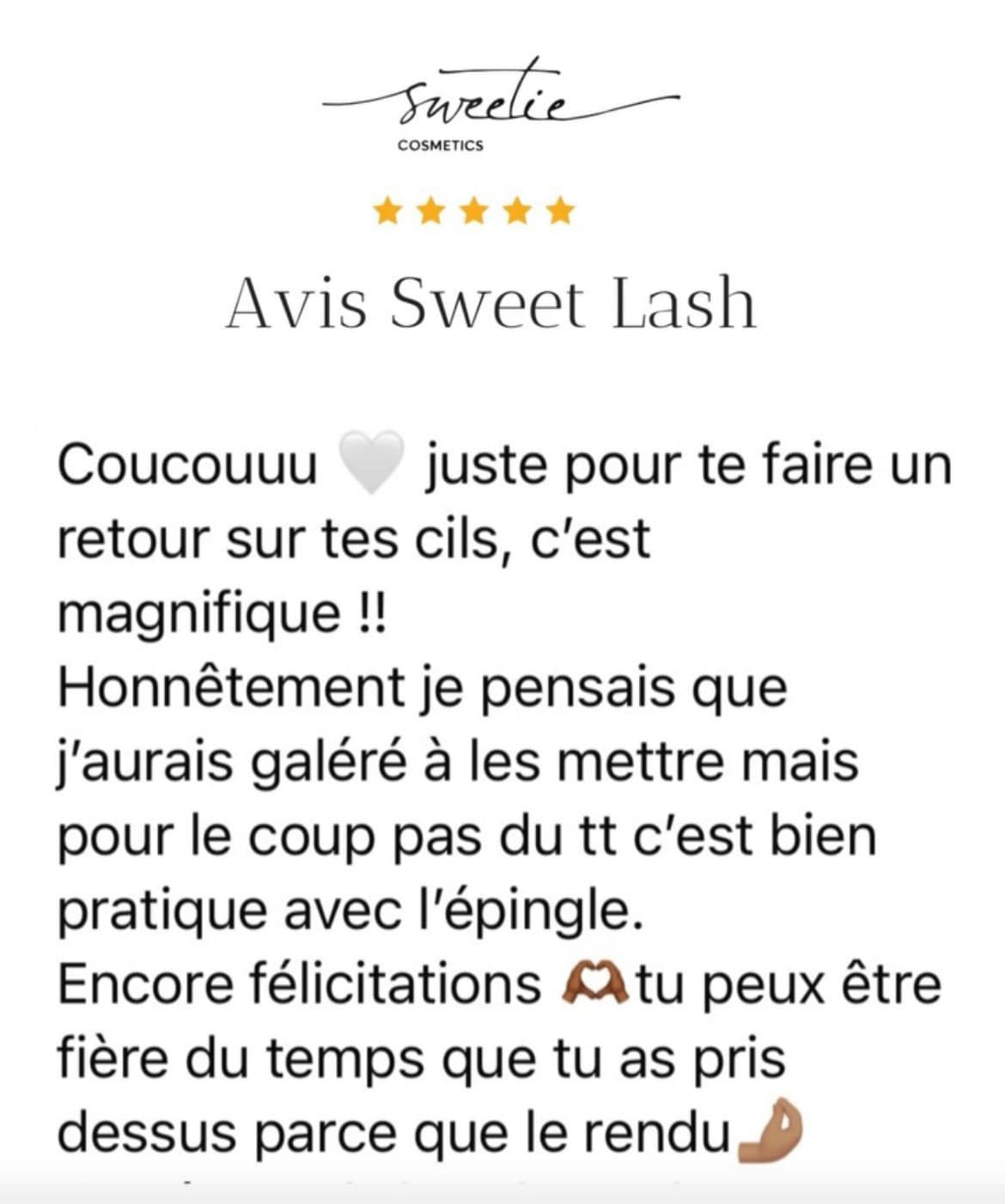 Avis cliente
