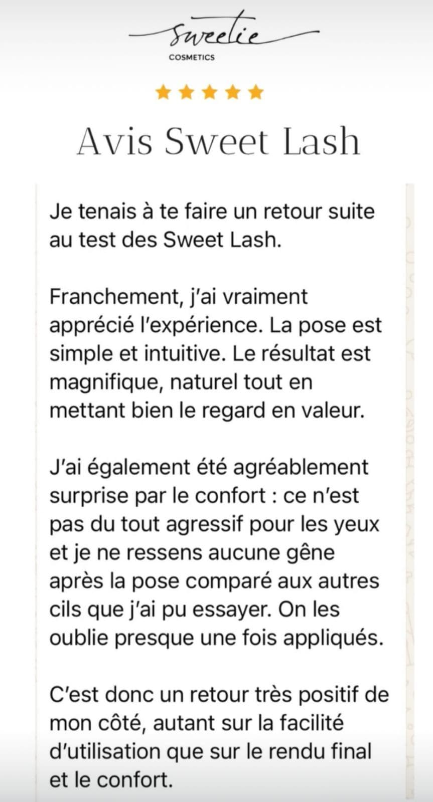 Avis cliente